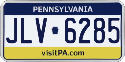 PA license plate JLV6285