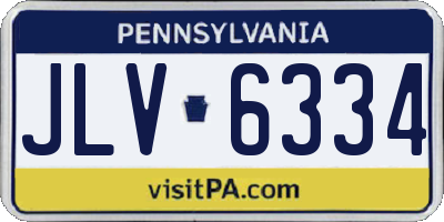 PA license plate JLV6334