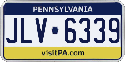 PA license plate JLV6339