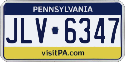 PA license plate JLV6347