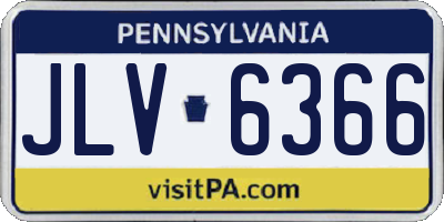 PA license plate JLV6366