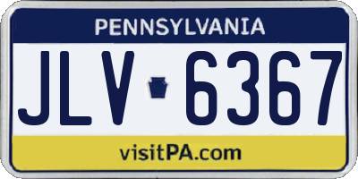 PA license plate JLV6367