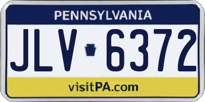 PA license plate JLV6372