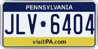 PA license plate JLV6404