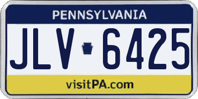 PA license plate JLV6425
