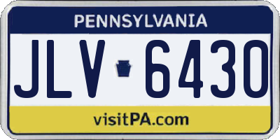 PA license plate JLV6430