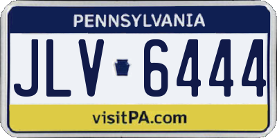 PA license plate JLV6444