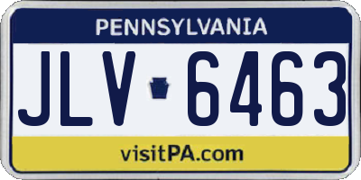 PA license plate JLV6463