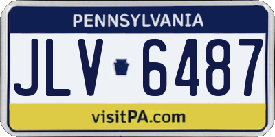 PA license plate JLV6487