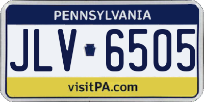 PA license plate JLV6505