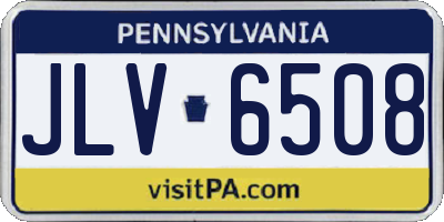 PA license plate JLV6508
