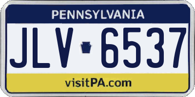 PA license plate JLV6537