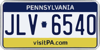 PA license plate JLV6540