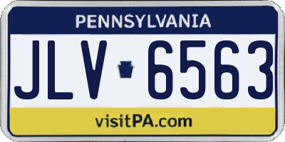 PA license plate JLV6563