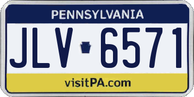 PA license plate JLV6571