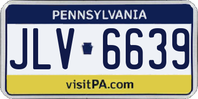 PA license plate JLV6639