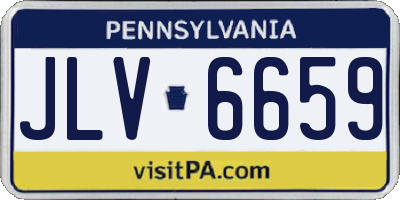 PA license plate JLV6659