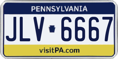 PA license plate JLV6667