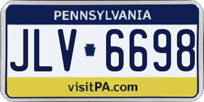 PA license plate JLV6698