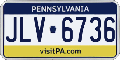 PA license plate JLV6736