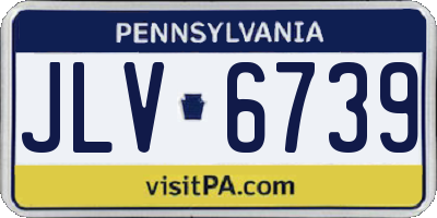 PA license plate JLV6739