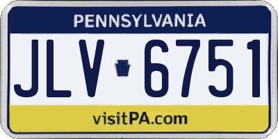 PA license plate JLV6751