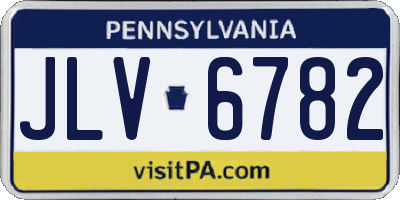 PA license plate JLV6782