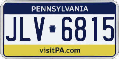 PA license plate JLV6815
