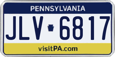 PA license plate JLV6817