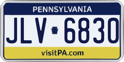 PA license plate JLV6830