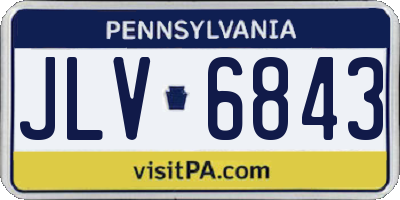 PA license plate JLV6843