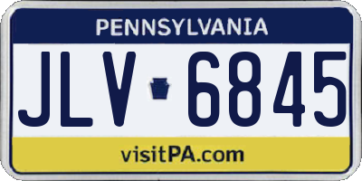 PA license plate JLV6845