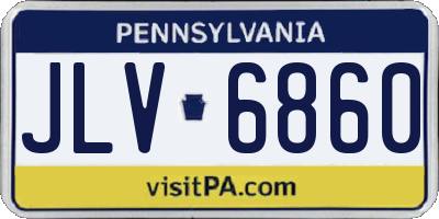 PA license plate JLV6860