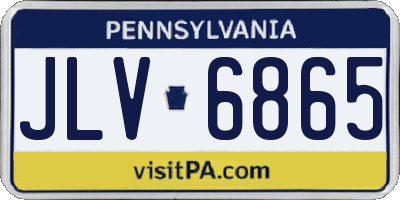 PA license plate JLV6865