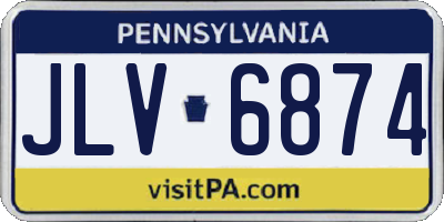 PA license plate JLV6874