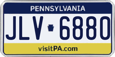 PA license plate JLV6880