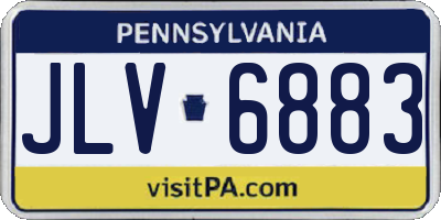 PA license plate JLV6883
