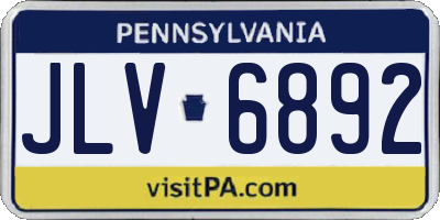 PA license plate JLV6892