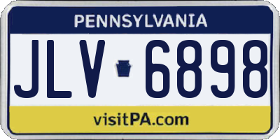 PA license plate JLV6898