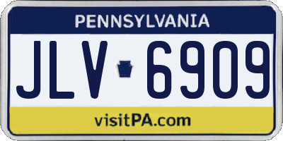 PA license plate JLV6909
