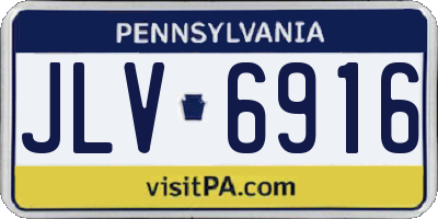 PA license plate JLV6916