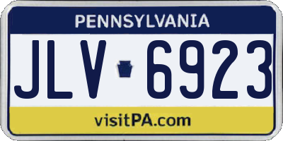 PA license plate JLV6923