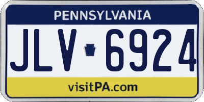 PA license plate JLV6924