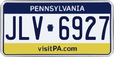 PA license plate JLV6927