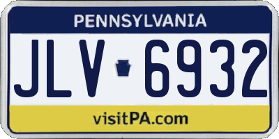 PA license plate JLV6932