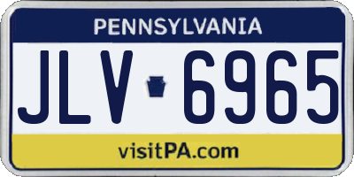 PA license plate JLV6965