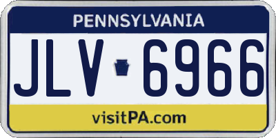 PA license plate JLV6966