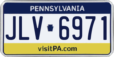 PA license plate JLV6971