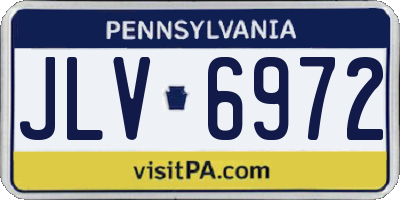 PA license plate JLV6972