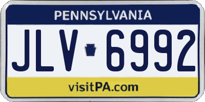 PA license plate JLV6992